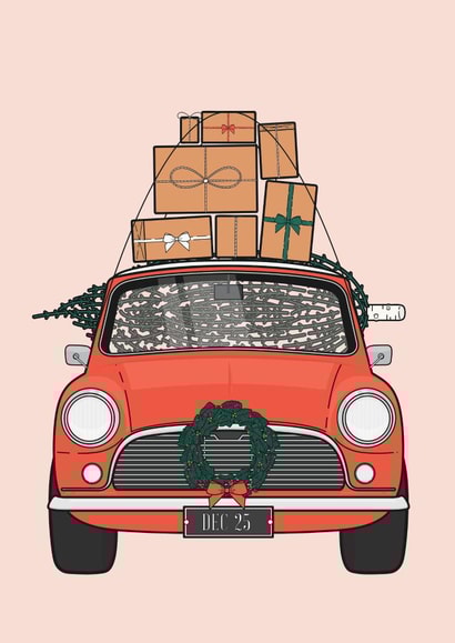 mini mini cooper Christmas Card 20899 created by Lauren Heimsoth