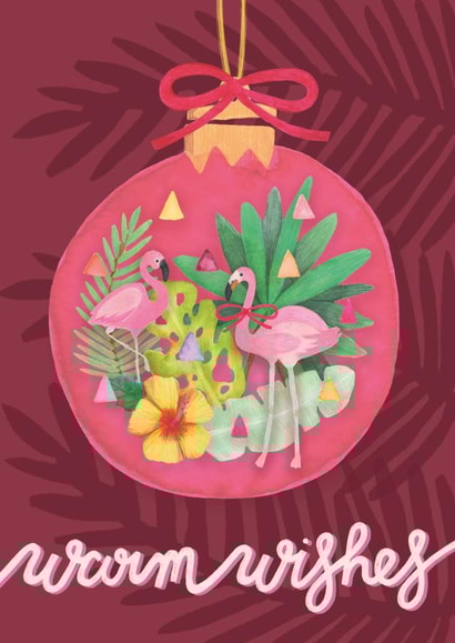 Tropical Flamingo Christmas Card created by Made by Burbs