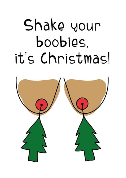 Boobs Boobies Christmas Card 16067 created by Oh You Know Aaron