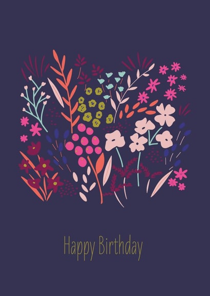 floral birthday card created by Sazerelli Designs