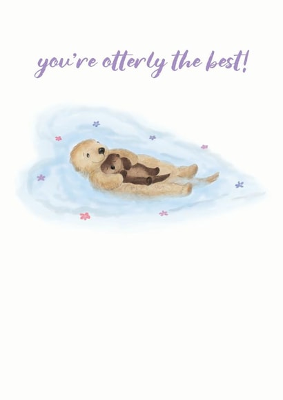 otterly love Thank You Card 14882 created by Kathleen Illustration