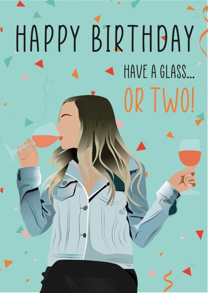 alcohol cocktail Birthday Card 39799 created by Megan Roy