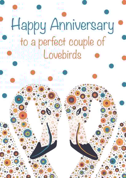 Cute Anniversary card - Lovebirds created by Ashley Roberts