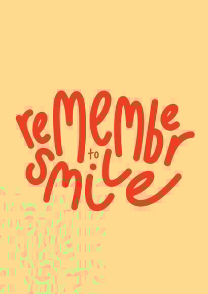 smile typography Just because Card 13167 created by Jodi Feddon