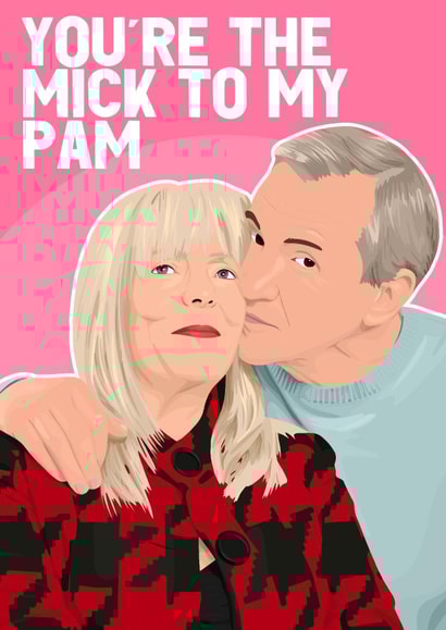 Cute Mick And Pam Anniversary Card / Valentines Day Card - Gavin And Stacey created by Pink + Pip