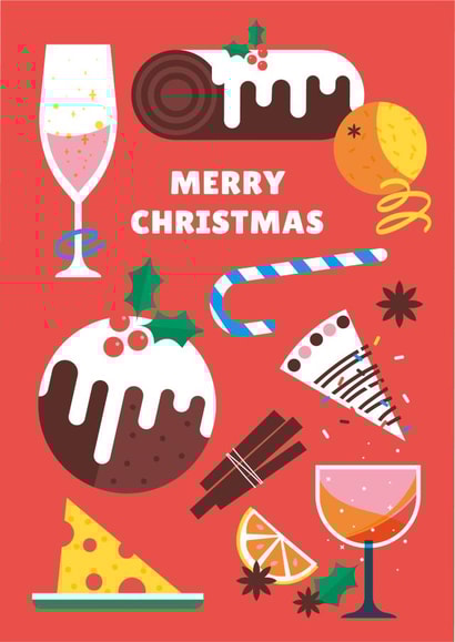 food pudding Christmas Card 20283 created by Neil Clark