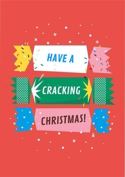 cracker cracking Christmas Card 20284 created by Neil Clark