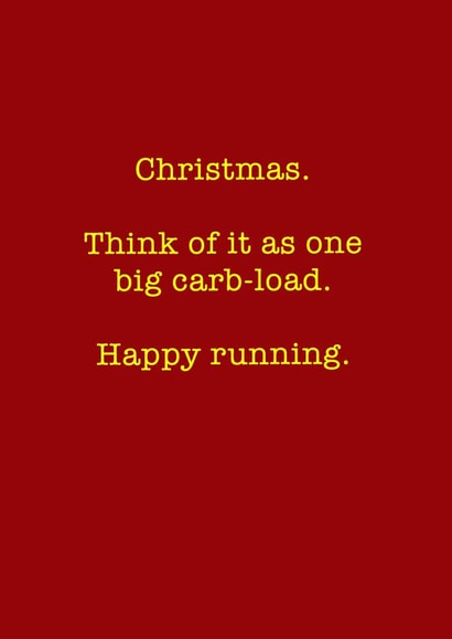 running card christmas card Card 36802 created by Running Cards UK