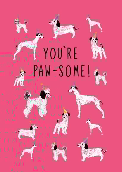 dog pawsome Thank You Card 18808 created by Aimee Smith