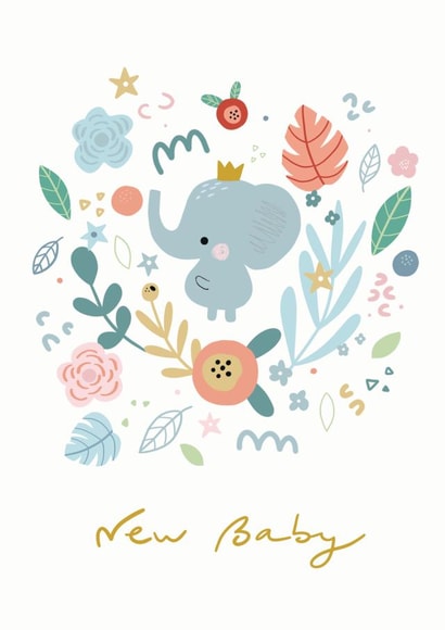 New baby Elephant New Baby Card 20875 created by Alicia Cambridge