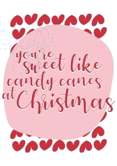Candy Cane Heart Love & Friendship Card 41140 created by Jasmine Coster - JazziCreates