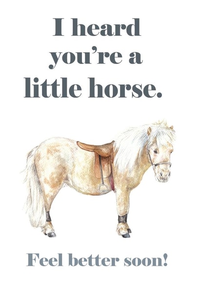 A little horse: Shetland Pony Horse Get Well Card created by Wandering Laur