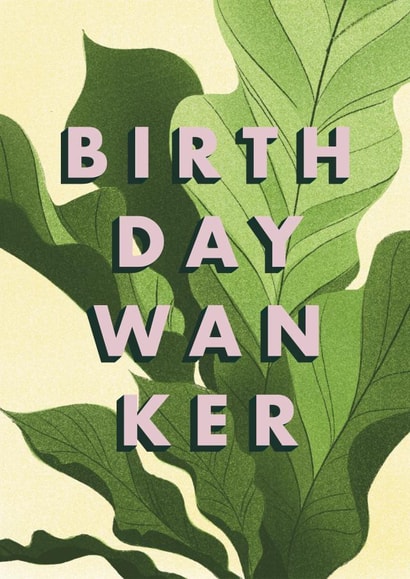 Birthday Wanker Birthday Card 32195 created by Paper Pipit