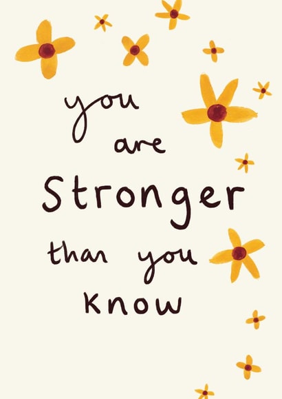 Mental Health Stronger Get Well Card 1063 created by Bethany Christou