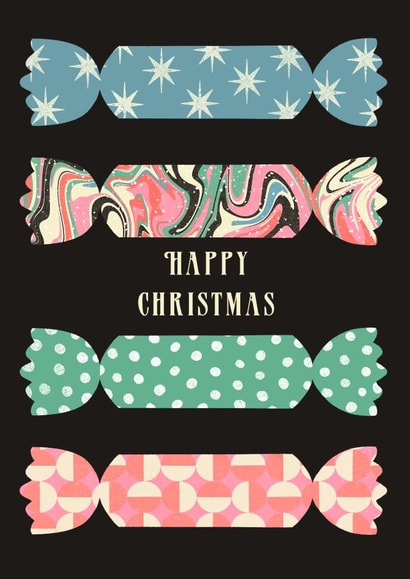 arty happy Christmas Card 16480 created by Kerri Brown