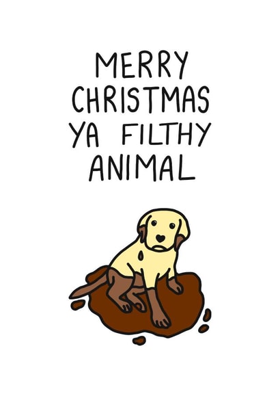 Animal Dog Christmas Card 39970 created by Hannah Can't Draw
