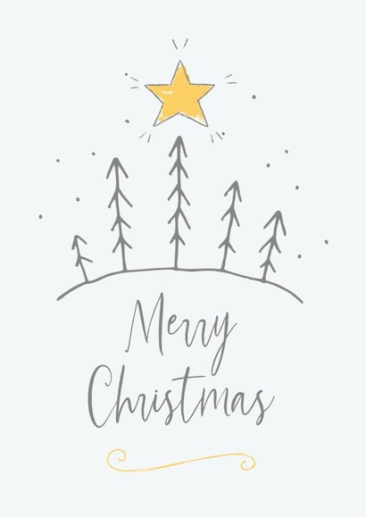 Merry Christmas with a bright star created by Three Bears