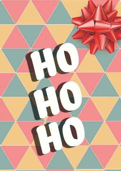 Ho Ho Ho Bow Christmas Card 39276 created by Emma Keight