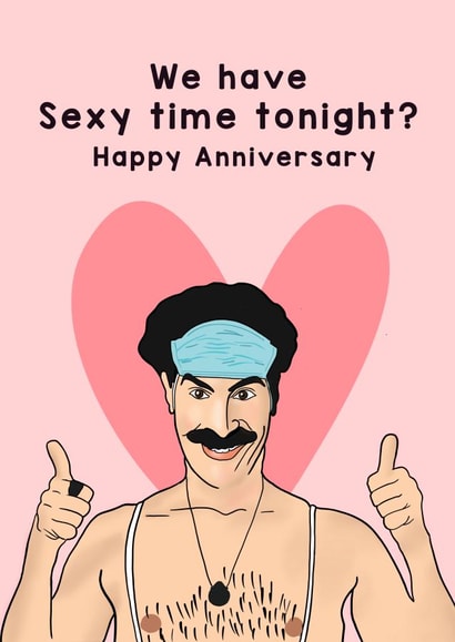 Borat anniversary created by Lucy Rose Party
