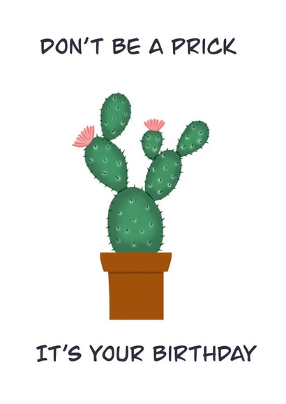 prick cactus Birthday Card 22622 created by Saundra Jones