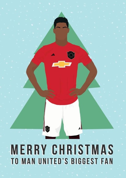 Manchester United Christmas Card - Marcus Rashford created by Bonne Nouvelle