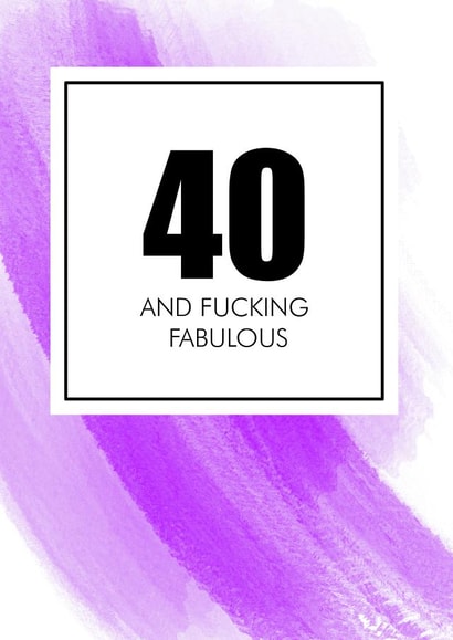 40 forty Birthday Card 17000 created by Lexa Louise