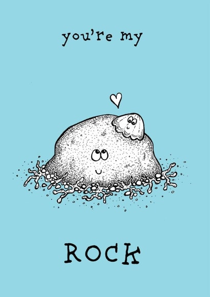 rock illustration Love & Friendship Card 20904 created by Dionne Turnbull
