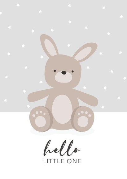 hello little one bunnie New Baby Card 16008 created by Laura