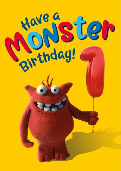 Monster 1st birthday card created by The Supermodels