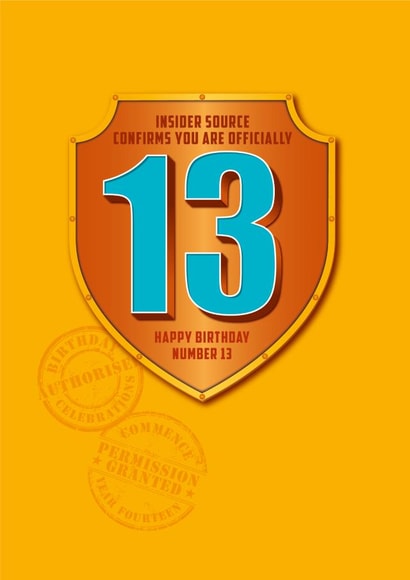 Military themed Official 13th Birthday card created by Pendrea Noye