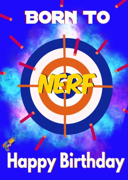 Nerf Bullets Birthday Card 15437 created by Kerrylovescards