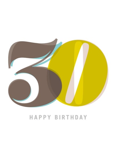 30 typography Birthday Card 37170 created by Rosie Robins