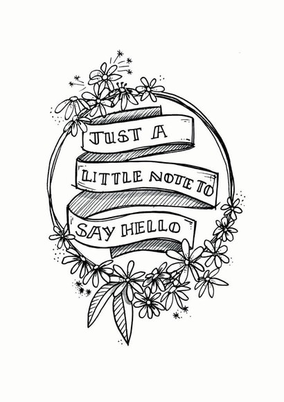 hello just a note Just because Card 20954 created by Elizabeth Sweeney