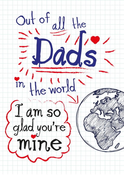 Is your dad the best in the whole world. Celebrate with this Fathers Day Card created by Yeti Design