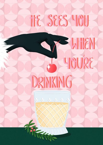 booze alcohol  Christmas Card 16482 created by Kerri Brown
