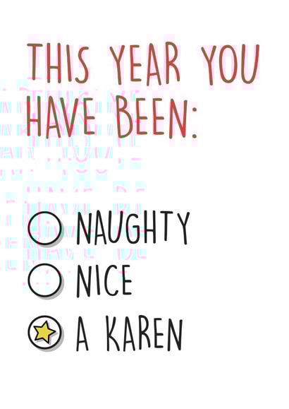 karen year Christmas Card 42263 created by Graphic Print Company