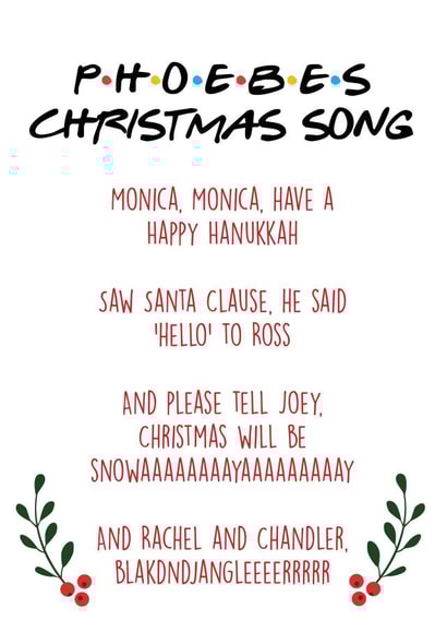 phoebe buffay phoebe buffay card Card 42266 created by Graphic Print Company