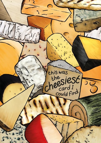 Birthday or multiple occasion card for lovers of cheese and cheesy puns! created by Chummy Cheese