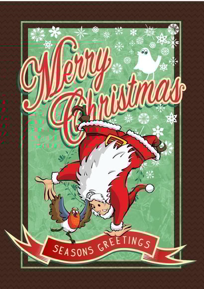 robin santa Christmas Card 23464 created by Andy Roper