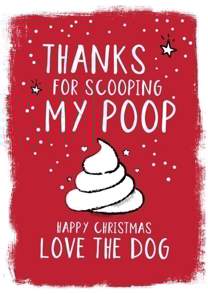 scoop poop Christmas Card 34568 created by High Five Prints Co