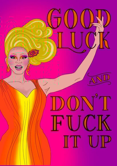 Good luck New job Card 43706 created by rachels_type