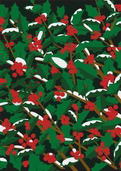 Christmas Holly Card 46145 created by Duncan Carty