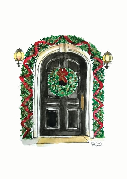 traditional modern Christmas Card 46389 created by Paola Portello