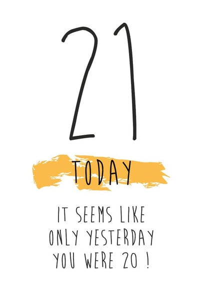 21 21st Birthday Card 16686 created by Waffle & Faff