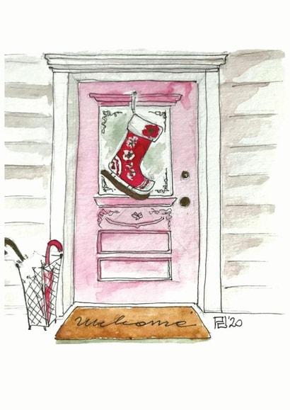 illustration stocking Card 46391 created by Paola Portello
