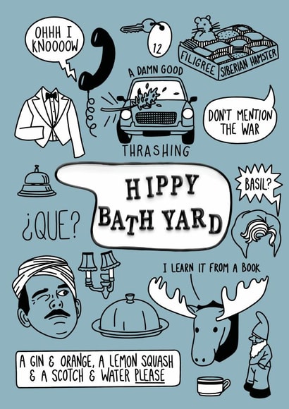 Bath Hippy Card 45074 created by Good Goose Designs