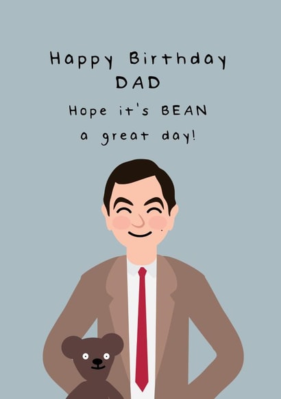 mr bean dad Birthday Card 19532 created by Fifi Designs