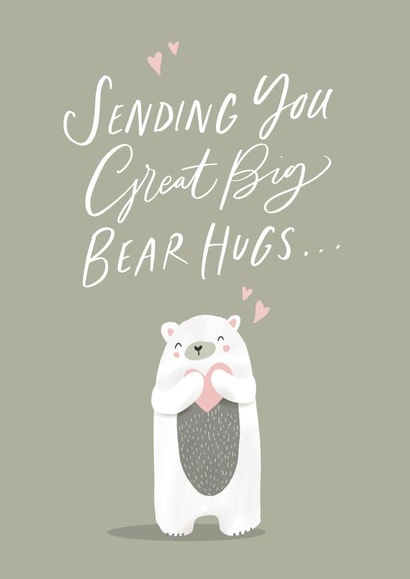 bear hug Love & Friendship Card 45713 created by Nicky Laatz