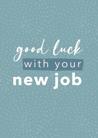 modern typography Good Luck Card 16011 created by Laura