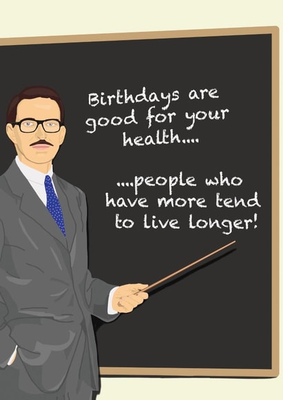 Teacher Lecturer Birthday Card 20997 created by Wayne Brant Images